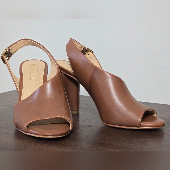 Antonio Melani Brinay Leather Slingback W/Block Heels Women's Size 6.5M - Picture 3 of 12